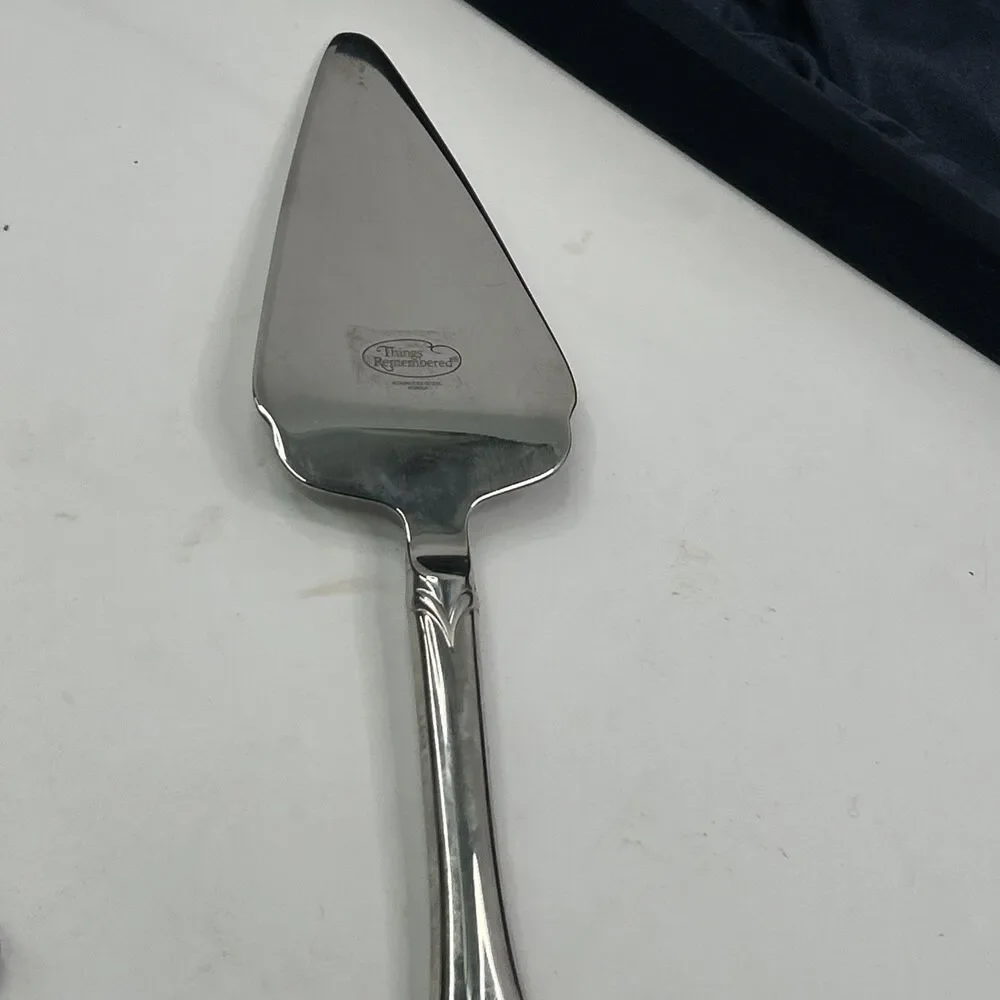 Vintage Things Remembered Stainless Steel Wedding Cake Knife & Server Set